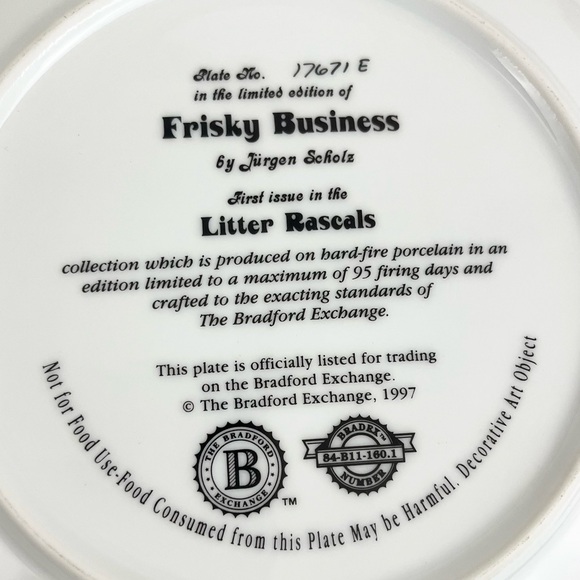 Vintage “Frisky Business” Litter Rascals Collectors Plate - Picture 2 of 7